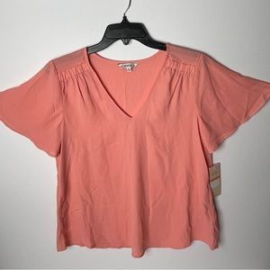 Nanette Lepore flutter sleeve blouse